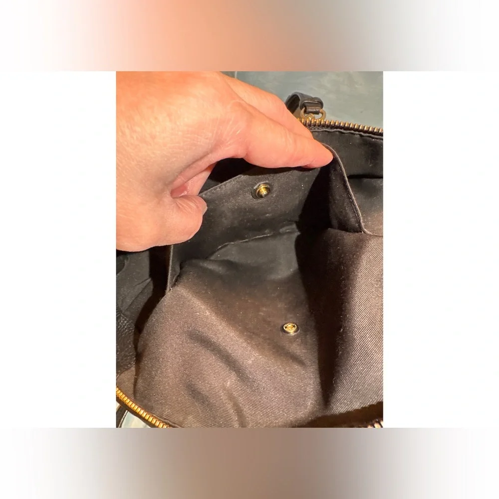 Coach Emma Black Pebbled Leather Satchel Bag - Picture 7 of 11